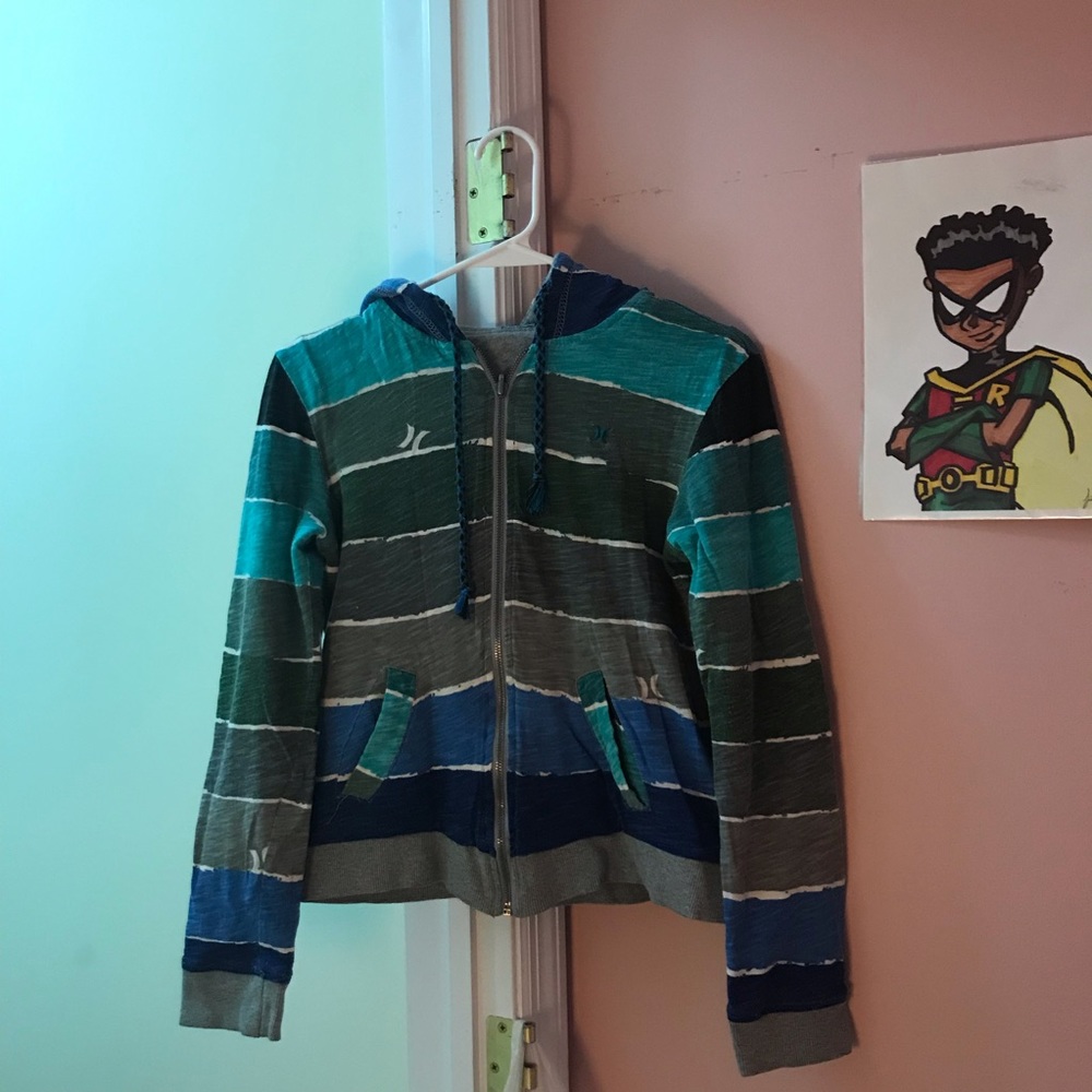 Reversible zip up Hurley sweater